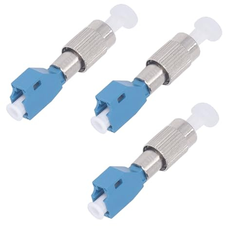 Glasfaser Stecker Glasfaseradapter 3 Stück FC-UPC-Stecker auf LC-UPC-Buchse Adapter Geringe Einfügungsdämpfung Hervorragende Isolierung Glasfaser-Stecker für Netzwerk und optische Kommunikation