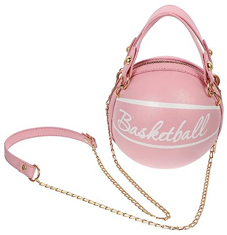 CAXUSD Schultertasche Für Basketball Kleine Runde Umhängetasche Aus Pu All-match-damentasche Schlicht Und Vielseitig Für Freizeitkleidung Geeignet Für Shopping Und Partys