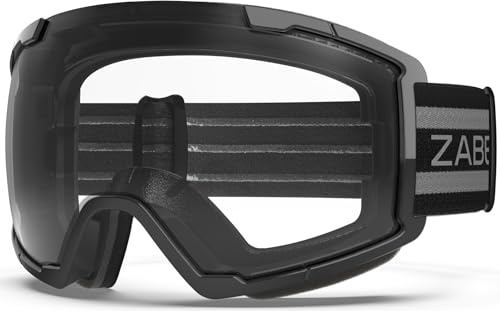 ZABERT Skibrille für Damen Herren Erwachsene Brillenträger, Anti-Beschlag UV-Schutz Anti-Rutsch-Kopfband - für Kinder ab 10 Jahre