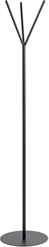 HAKU Garderobenständer, schwarz, Metall Standgarderobe - Maße: H 173 x Ø 35 cm, Style: Modern