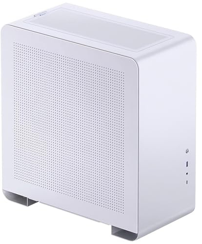 Jonsbo U4 Pro Mesh Midi-Tower Case per PC – Bianco | Case PC ATX in acciaio con frontale in alluminio e pannello laterale a rete, I/O frontale USB-C