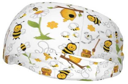 Flying Bees Schweißband mit Gänseblümchen-Motiv, Unisex, modisch, Sport, für Fußball, Basketball, Fitnessstudio, Workout, Bekleidung, Zubehör