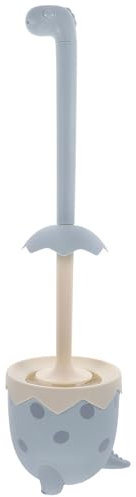 Gatuida Cute Dinosaur Toilet Brush Style Anti-slip Handle Soft Bristles for Bathroom Cleaning