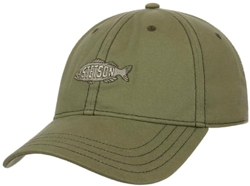 Stetson Washed Canvas Fish Cap Einfarbige Sportliche Basecap UV-Schutz 40 Baumwollcap Damen Herren Frühjahr Sommer