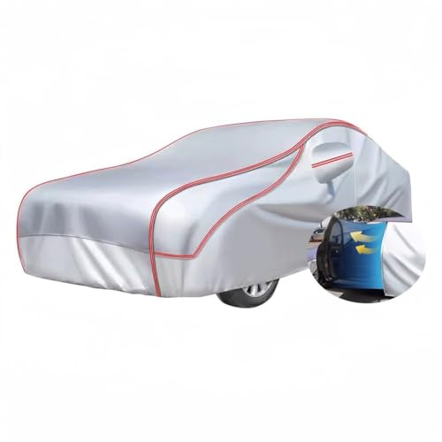Telo Copriauto Antigrandine Per EVO 3,EVO 4,EVO 5,EVO 6 |Telone Per Auto Complete Impermeabile Antivento In Addensato Tessuto Oxford,Copertura Per Auto Esterno Antipolvere Antigraffio(Silver,EVO 4)