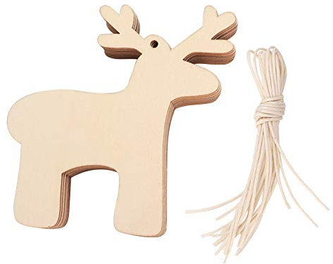 Leapiture 10 Stück Weihnachts-Hängeornamente, Weihnachtsbaum-Anhänger, handgefertigt, DIY-Hängeornamente, Heimdekoration für Feiertagsfeiern, Familien (Jeweils 10cm)