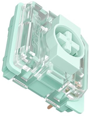 Gateron KS-33 Low Profile 2.0 Jade Tactile Keyboard Switch, 65gf 3 Pin RGB LED Factory Pre-lubed Key Swiches for MX Mechanical Keyboard(Jade,72Pcs)