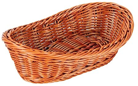 Wicker Bread Baskets Woven Tabletop Food Serving Baskets for Fruits Vegetables & Snacks Restaurant