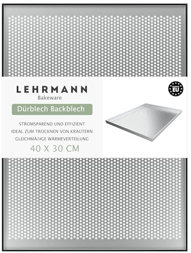Dörrblech 40 x 30 cm Backblech Lochblech Kompartibel/Ersatz für Siemens Bosch Neff Passend für fast jeden Backofen/Haushaltsofen