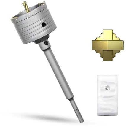 METOTY Corona a corona da 80 mm, sega a tazza con adattatore SDS Plus, corona a corona da 220 mm, per muratura, mattoni, cemento, calcestruzzo, pietra