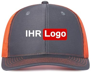 ROHBVMN Basecap personalisiert mit Foto/Logo/Text | Verstellbare Kappe für Männer & Frauen | personalisierte Schirmmütze selbst gestalten | Mesh Cap Baseball Cap Herren Damen