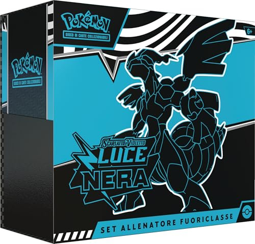 Pokémon: Juego de Entrenador de Clase Alta (Zekrom) de la expansión Escarlata y Violeta - Luz Negra del TCG (Carta de Figura Completa de Thundurus, Nueve Paquetes de expansión y Accesorios Premium)