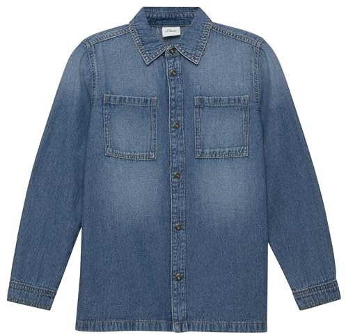 s.Oliver Junior 2175722 Camicia in Jeans, 54y6, 146 cm-152 cm Bambino