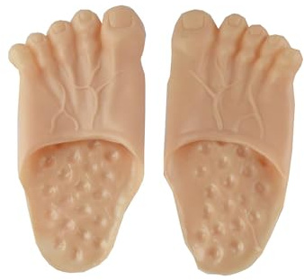 Hausschuhe in Form eines riesigen Fußes für Halloween – Extra große Kostümschuhe für Kostümpartys, originelle Plüschschuhe | Lustiges übergroßes Event-Accessoire