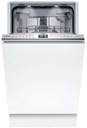 Bosch SPV6EMX09E Serie 6 lavastoviglie completamente integrata, 45 cm, Smart Start, sistema di cestello VarioFlex, cassetto Vario, DuoPower, Time Light, qualità igienica testata, portabottiglie, Home