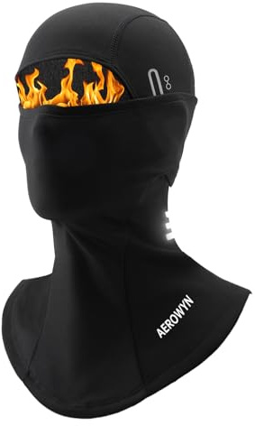 AEROWYN Sturmhaube Balaclava Winter Skimaske Winddicht Warm Sturmmaske Vollgesichtsmaske für Fahrrad Snowboarden Motorrad Outdoorsports für Herren Damen Schwarz