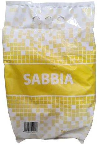 LoviStore Sabbia Quarzifera per Malta Cementizia, Costruzione Murature Intonaci, Ideale come Lettiera per Animali e per Assorbire Umidità Mescolata al Terreno Giardinaggio (5 kg)