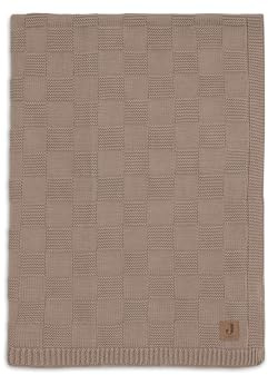 Jollein Babydecke Box Knit - Milky Coffee - 75x100cm - 100% Baumwolle - Für Babywiege - 1.0 TOG - GOTS Zertifiziert