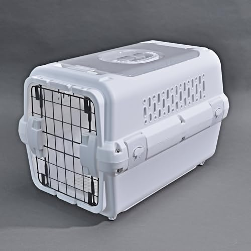 RHRQuality Reisekorb – 50 x 50 x 35 cm – Kunststoff-Reisekorb – Für Katzen – Weiß