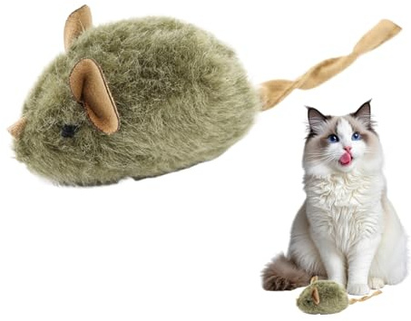 Kitten Spielzeug Interaktiv – Realistische Quietsche Mäuse aus Katzenminze Plüsch, Weiches Beißspielzeug für Junge Katzen, zur Förderung von Aktivität und natürlichem Jagdtrieb im Innenbereich