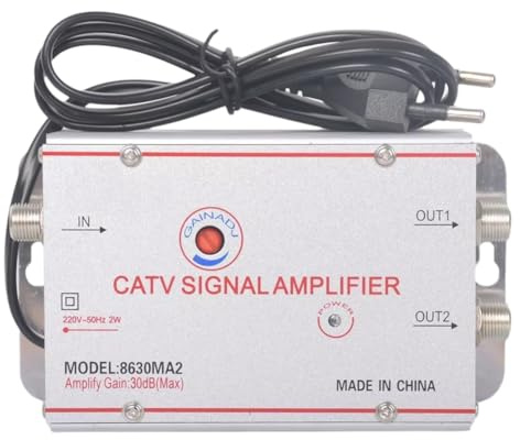 Rastapulz 8630MA2 - Amplificatore splitter per TV, 30 dB, segnale digitale, per TV domestica, 45 MHz fino a 860 MHz, spina EU Plug