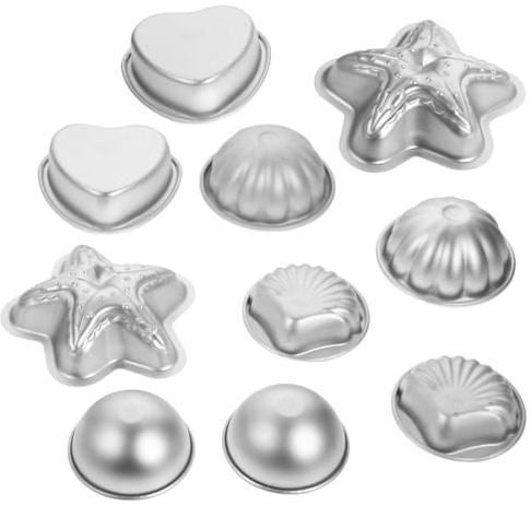 UTHCLO 10 Stück Badebomben Formen aus Aluminiumlegierung mit Glatter Oberfläche Kreative Silberne Selbstgemacht Badekugeln Form für Handgemachte Badesalzbälle