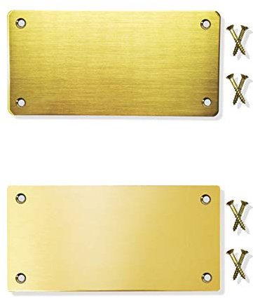 JSSC Neugart GmbH Graviertes poliertes Messingschild ★ Türschild ★ Namensschild ★ Klingelschild ★ Briefkastenschild (gebohrt, 100x50)