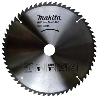 Makita d-46408 260 x 60 Z X 30 TCT Sägeblatt – Mehrfarbig