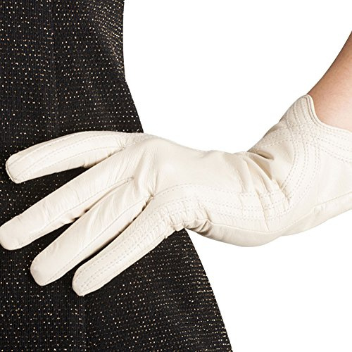 Nappaglo Damen Lederhandschuhe Winter Touchscreen Lammfell Elegant Echtleder Warm Handschuhe Outdoor