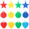 TRIXES 20 PZ Pesi per Palloncini a Elio - in Forme e Colori Assortiti - Stelle, Cuori, faccine sorridenti - Perfetti per Le Feste/Feste dei Bambini