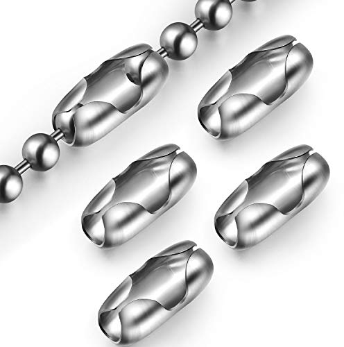 Pangda 20 Pezzi Ricambio Verticale Romano Rullo Cieco Catena a Sfera Corda Clip Connettore (Acciaio Inox)