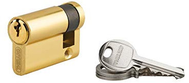 Mezzo Cilindro europeo per serratura Ecopro, 40x10mm, anti estrazione, 3 chiavi, finitura ottone - THIRARD
