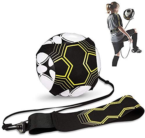 Soccer/Volleyball/Rugby Trainer, Solo Fußball Trainer, Football Kick Trainer Soccer Practice Training mit Verstellbarem Taillengürtel Fußballtraining mit Neopren Gürtel für Kinder Anfänger Erwachsene