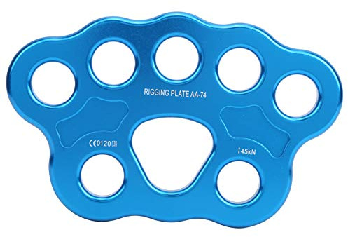 VGEBY Rigging Plate 45KN 8‑Hole Aluminum Alloy Multi Anchor Split Divide Connector for Rock Climbing Outdoor Activities
