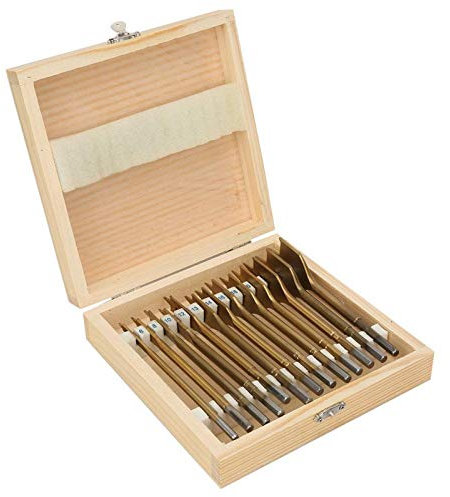 Brocas planas de paleta, cortador de orificios, revestimiento de titanio, juego de brocas de pala, para taladro de mesa DC y AC, taladros eléctricos manuales, abridor de orificios, 6-25 mm