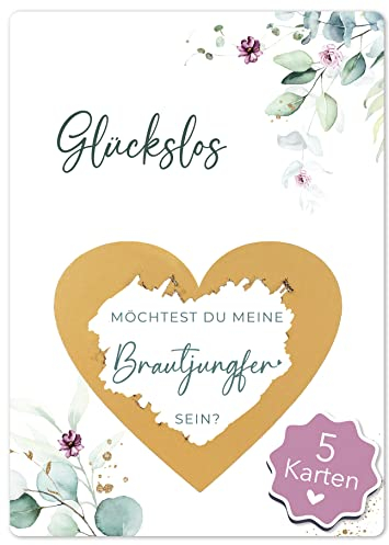 Joli Coon 5 Rubbelkarten Brautjungfer fragen - Willst du meine Brautjungfer sein