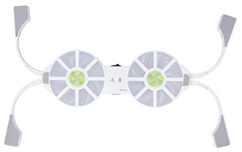 Coussin de Refroidissement pour Ordinateur Portable, 4 Couleurs Pliable à Deux Ventilateurs Radiateur à Grand Volume D'air Dissipateur de Chaleur Refroidisseur USB pour Ordinateur Portable(blanc)