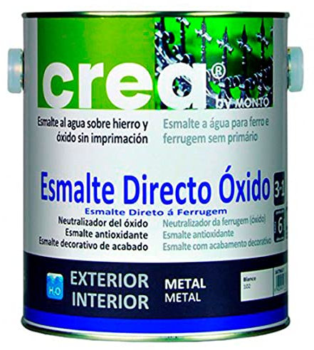 Smalto ad acqua diretto, ossido di alta resistenza e protezione per metalli, gamma Crea, (2,5 l, verde carrozzeria)