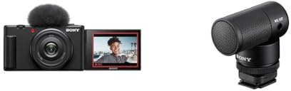 Sony ZV-1F | Appareil Vlog - Appareil Photo numérique - écran orientable, vidéos 4K, ralenti, Fonctions vlog - Noir + Sony ECM-G1 Microphone Shotgun