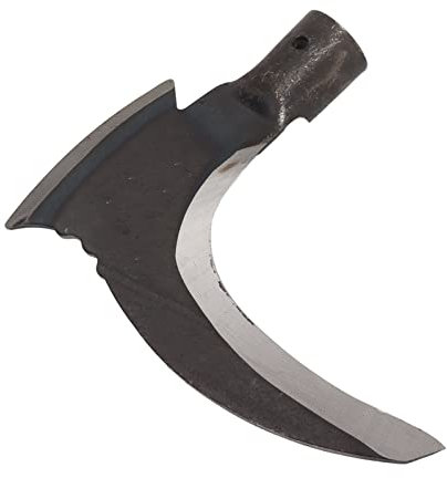 Acciaio al manganese alto, falce doppia, falce doppia, multifunzione, antiruggine, temprato, per attrezzi da giardinaggio (testa singola taglierina)