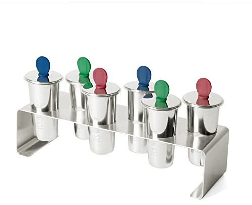 Eco Ice Pops - Eiswürfelform aus Edelstahl BPA frei und Spülmaschinenfest - Eiswürfelbehälter ohne Schadstoffe für klare Eiswürfel - 0,6L 6 Stück