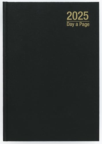 Imprint 2024 Premium Qualität A4 Tag pro Seite Tagebuch mit ganzer Seite von Samstag & Sonntag, fester Einband, Schreibtisch-Tagebuch mit Lesebändchen, Planer Organizer Tagebuch (Schwarz)