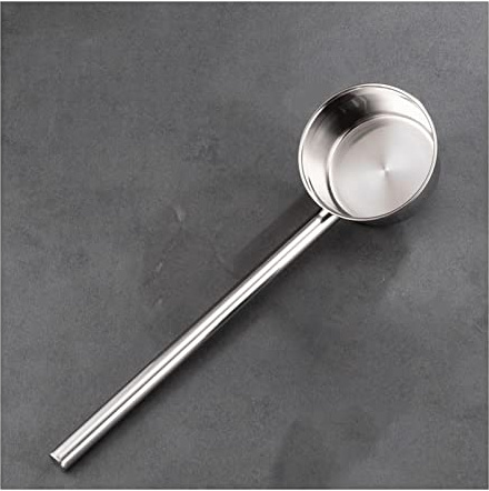 Mestolo in acciaio Cucchiaio da cucina mestolo in acciaio inossidabile manico lungo cucchiaio for lavello commerciale Cucchiaio da cucina e da servizio per la zuppa (Color : 65cm/25.6inch, Size : L