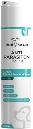 The Home Pet Lab Hundeshampoo gegen Milben, Läuse & Zecken - Wirksames Flohshampoo für Hunde auch nutzbar als Läusemittel und Zeckenschutz - pH neutral Anti Parasiten Shampoo
