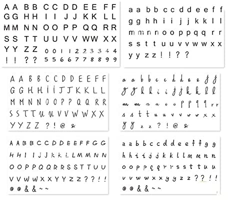 Tattoo-Aufkleber, Fake-Tattoos, Fake-Tattoos, temporäre Tattoos, 6 Blatt Alphabet Temporäre Tattoo-Aufkleber Schwarz Weiß Englische Buchstaben DIY Name Tattoo Handgelenk Finger Körperkunst Fake Tattoo