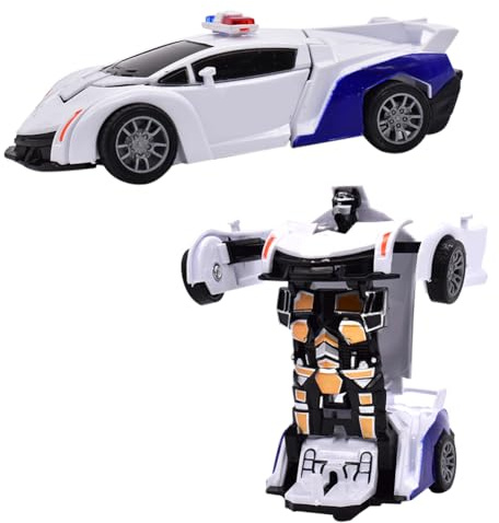 Trasforma Auto,Auto Robot Transformer,Police Trooper Giocattolo,Auto Robot Della Polizia, Robot Trasforma Auto, Regalo Giocattolo Per Bambini, Ragazzi e Ragazze