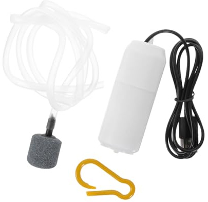 Kisangel USB Kunststoff Leise Kleiner mit Aquarium Luftpumpe Gehäuse aus Geräuscharm im Fischzucht