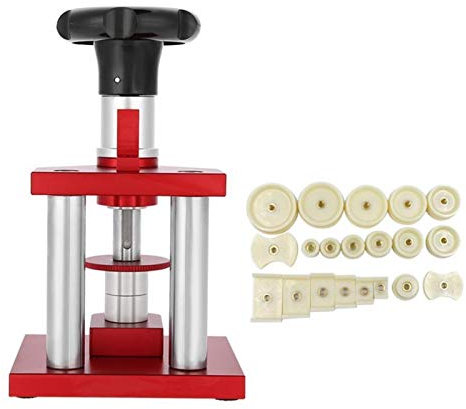CYYHGD Uhrenwerkzeug, Uhrenschraubentyp, präzise Kristalllünette, Uhrenrückseiten-Gehäuseschließer, Abdeckungspresse, Verschlussmaschine mit 20 Matrizen, Uhrenreparatur-Werkzeugsätze