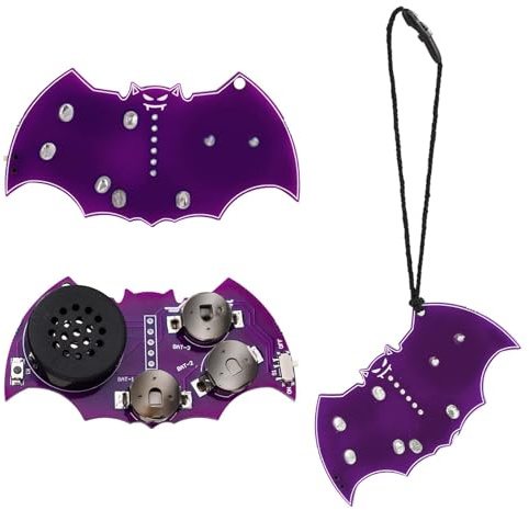 BTFO 3 Pz Grillo Rumoroso, Macchina Fastidiosa a Forma di Pipistrello 16 Suoni Piccolo Strumento per Produrre Rumori Oggetti Nascosti a Forma di Grillo Adulti Forniture Scherzi Halloween (Viola)
