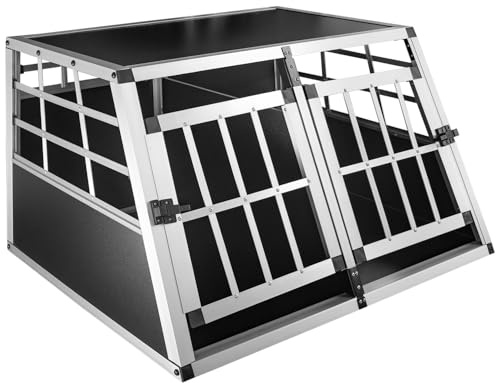 Box per cani in alluminio, per il trasporto di cani, in alluminio, per il trasporto di cani, 89 x 69 x 50 cm